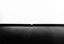  Horizont 4/69, 1969, schwarzer Kugelschreiber auf Leinwand, 95 x 140 cm