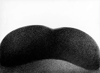  Vulkan 73/68, 1968, schwarzer Kugelschreiber auf Leinwand, 50 x 70 cm