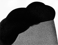 Vulkan 75/68, 1968, schwarzer Kugelschreiber auf Leinwand, 76 x 100 cm