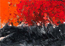 Feuer-Wasser 1/2018, Acryl auf Leinwand, 50 x 70 cm 