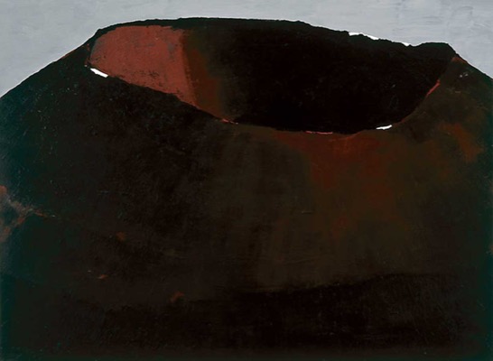 Vulkan 09.11.04, 2004, Acryl auf Leinwand, 155 x 210 cm (Messner Mountain Museen, Bozen)