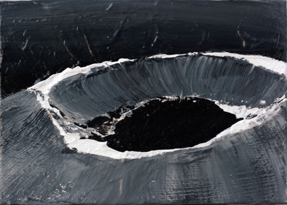 Westmännerinseln 14.02.10, 2010, Acryl auf Leinwand, 31 x 44 cm