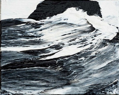 Westmännerinseln 30.11.10, 2010, Acryl auf Leinwand, 24 x 30 cm