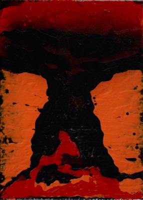 Atom 13/2017/2021, Acryl auf Leinwand, 70 x 50 cm
