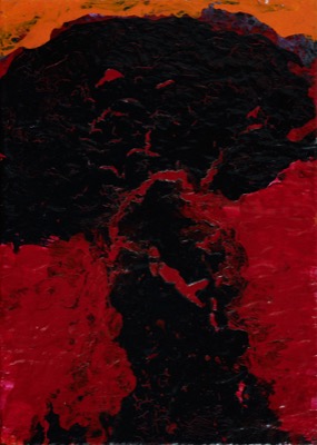 Atom 3/2017/2021, Acryl auf Leinwand, 70 x 50 cm