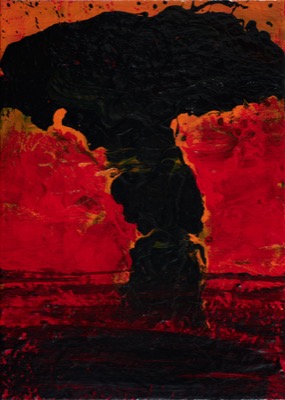 Atom 4/2017/2021, Acryl auf Leinwand, 70 x 50 cm