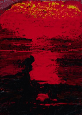 Atom 5/2017/2021, Acryl auf Leinwand, 70 x 50 cm
