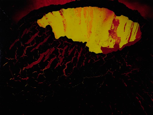 Vulkan 10/2021, Acryl auf Fotografie auf LupuBond, 90 x 120 cm