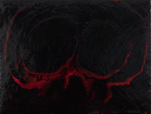 Vulkan 1/2021, Acryl auf AluDibond, 90 x 120 cm