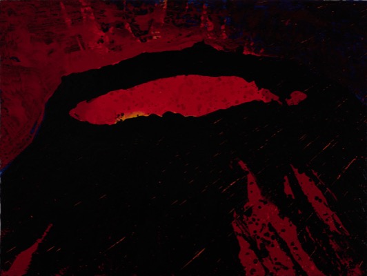 Vulkan 22/2021, Acryl auf Fotografie auf LupuBond, 90 x 120 cm