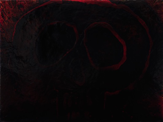 Vulkan 24/2021, Acryl auf Fotografie auf LupuBond, 90 x 120 cm