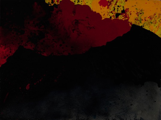 Vulkan 5/2019, Acryl auf Fotografie auf LupuBond, 90 x 120 cm