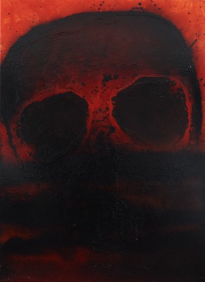 Vulkan 5/2022, Acryl auf AluDibond, 180 x 130 cm