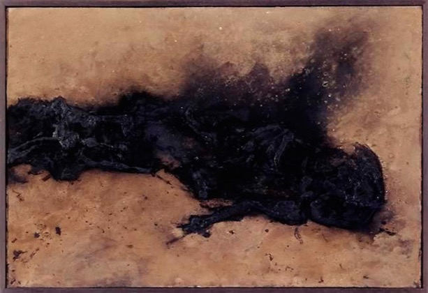 Adamah 10.12.83, 1983, farbige Gouache auf Papier, 80 x 120 cm