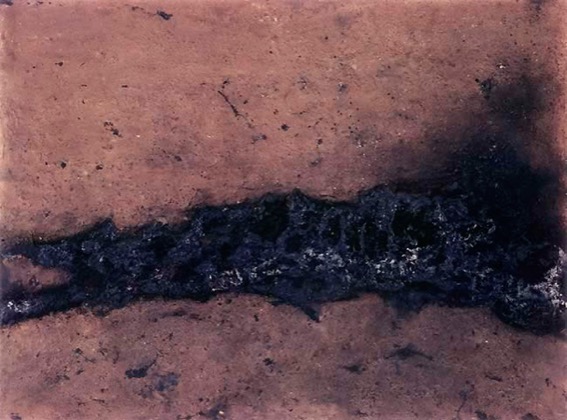 Adamah 24.2.84, 1984, Mischtechnik/Leinwand/Preßspan, 110 x 150 cm
