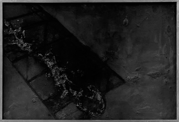 Krematorium 5.4.84/2, 1984, Gouache auf Hartfaser, 80 x 120 cm