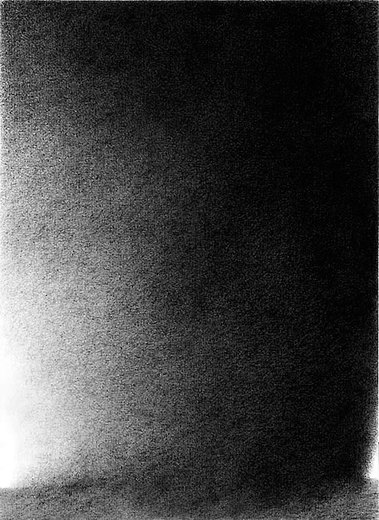 Windhose 11/74, 1974, schwarzer Kugelschreiber auf Leinwand, 170 x 120 cm