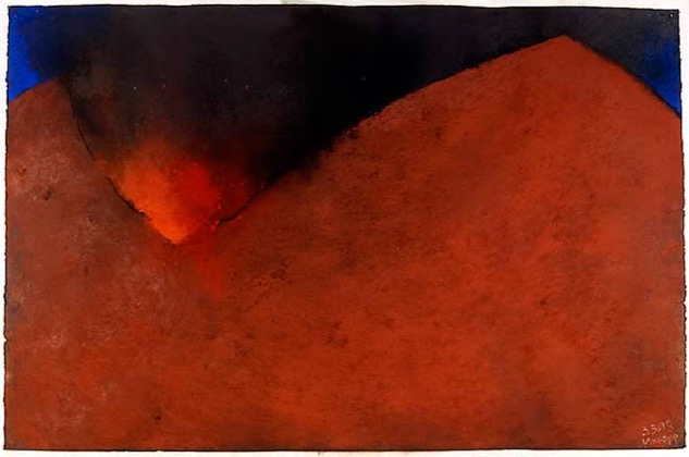 Vulkan 3.5.98, 1998, Pastell, 80 x 120 cm