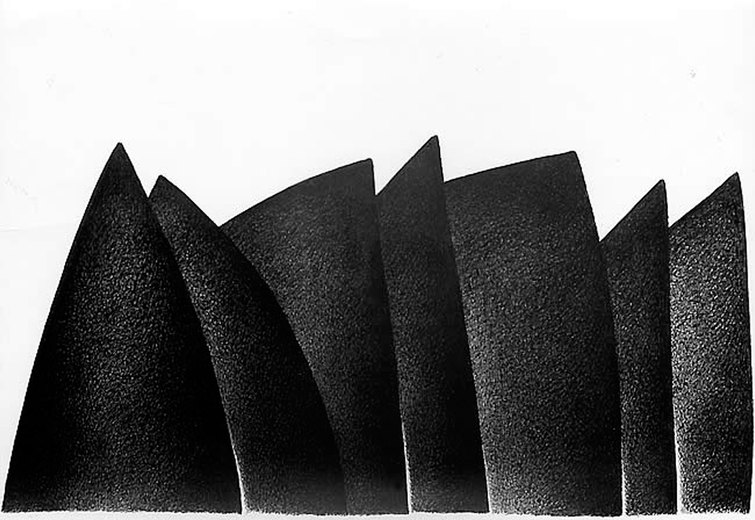 Lofoten 1/67, 1967, schwarzer Kugelschreiber auf Papier, 20,5 x 26,5 cm