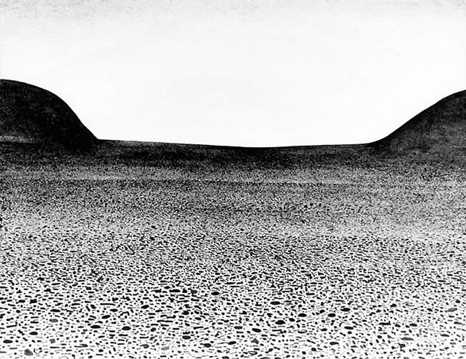 Sahara 3/65, 1965, Federzeichnung auf Papier, 40 x 53 cm