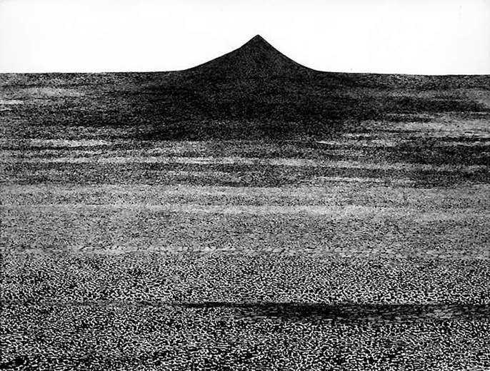 Sahara 6/65, 1965, Federzeichnung auf Papier, 39 x 56 cm