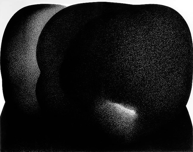 Vulkan 18/68, 1968, schwarzer Kugelschreiber auf Papier, 44,5 x 58 cm